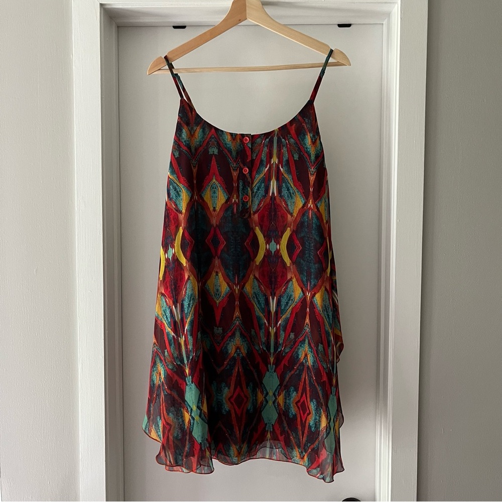 Alice + Olivia Colorful Geometric Print Dress